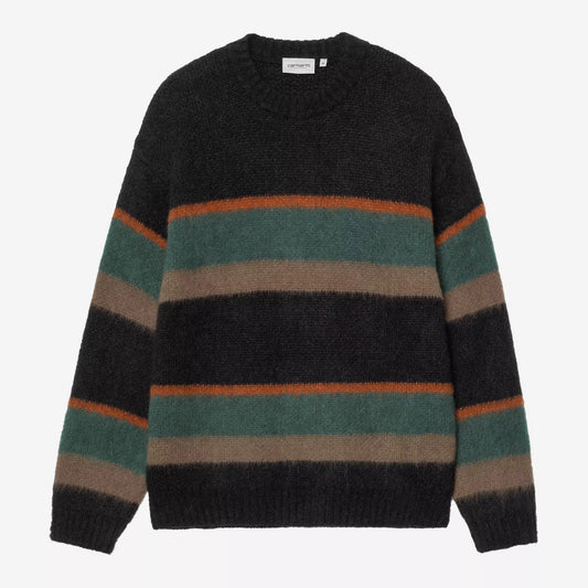 Merton Sweater, Sundling Stripes - Dark Scarab