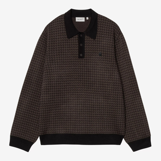 L/S Lowis Polo - Lowis Houndstooth, Vitola
