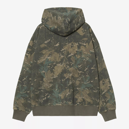 Hooded Benton Sweat Jacket - Camo Combi, Green