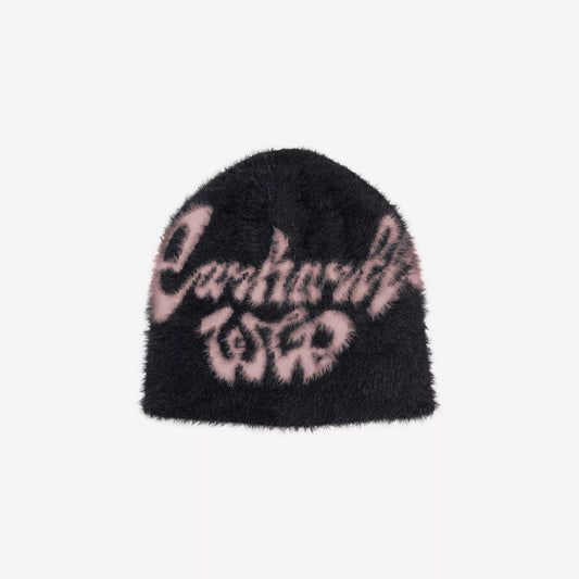 Chedda Beanie - Black / Glassy Pink