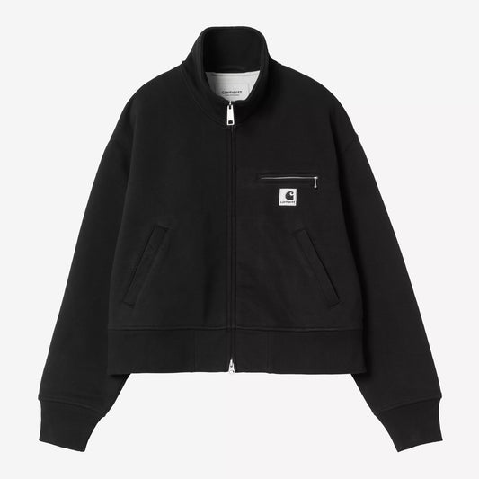 W' Detroit Sweat Jacket - Black, Stone Washed