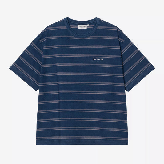 S/S Matti T-Shirt - Matti Stripe, Blue / Phlox indigo