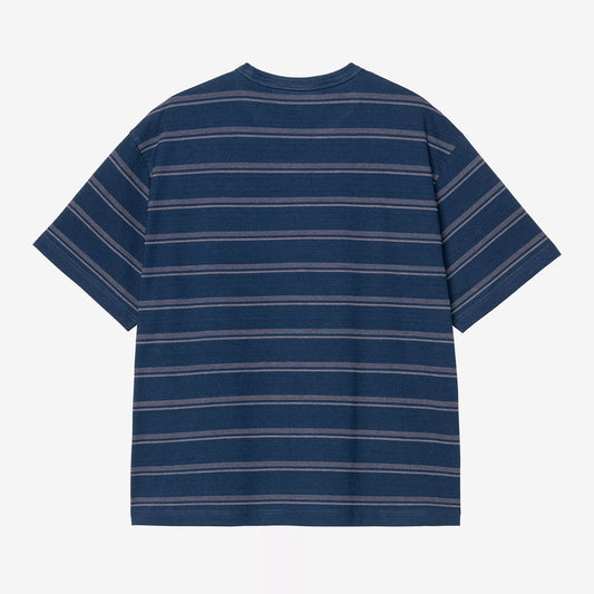 S/S Matti T-Shirt - Matti Stripe, Blue / Phlox indigo