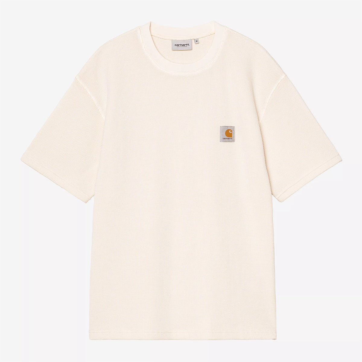 S/S Nelson Waffle T-Shirt Natural garment dyed
