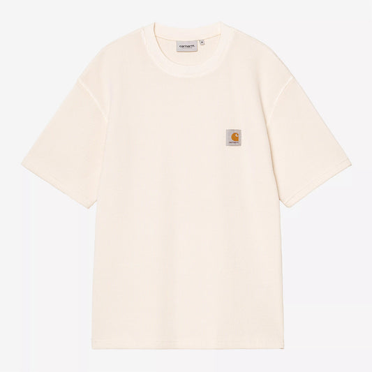 S/S Nelson Waffle T-Shirt Natural garment dyed