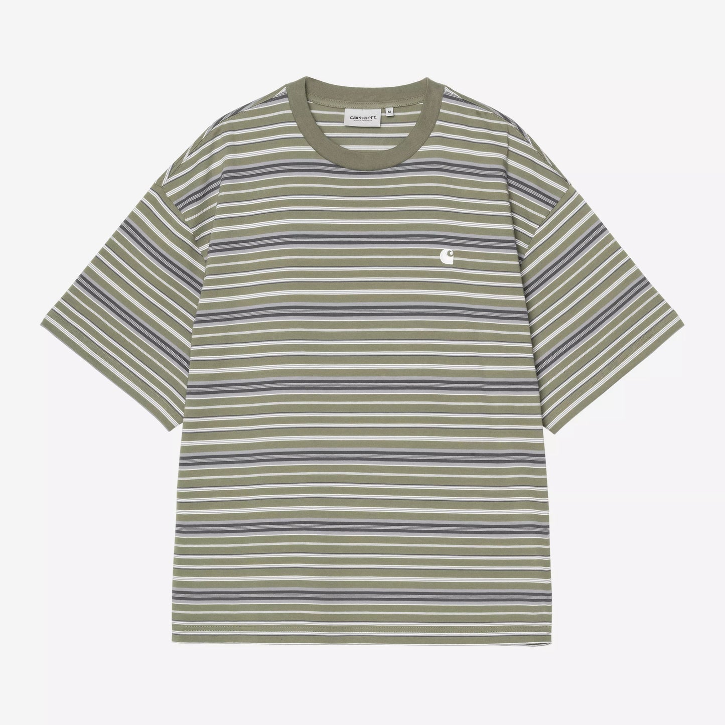 S/S Zane T-Shirt - Zane Stripe, Dollar Green