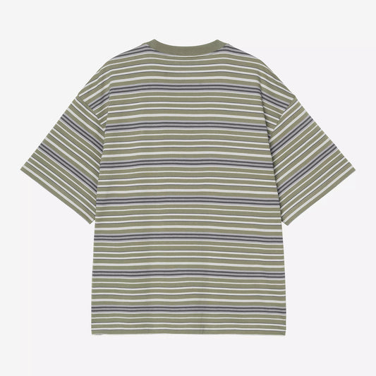 S/S Zane T-Shirt - Zane Stripe, Dollar Green