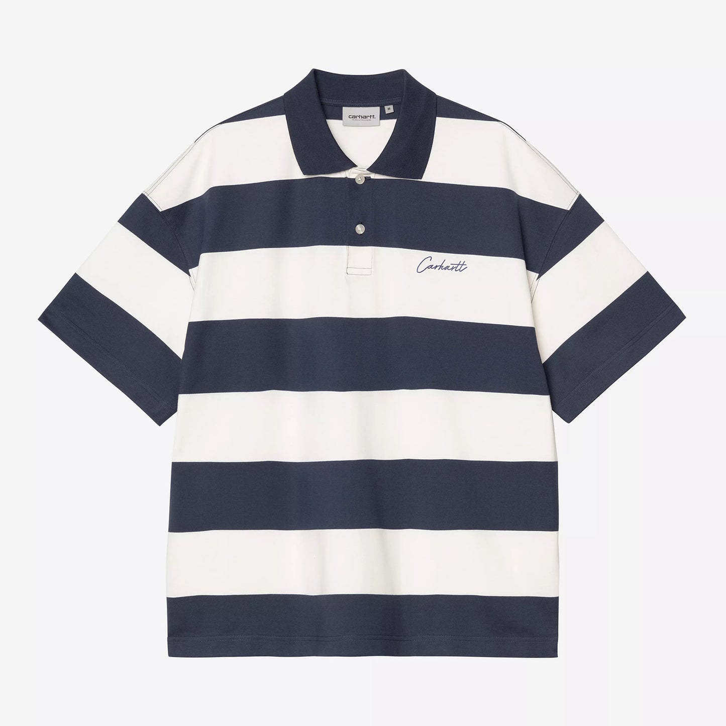 S/S Delray Polo - Delray Stripe, Blue
