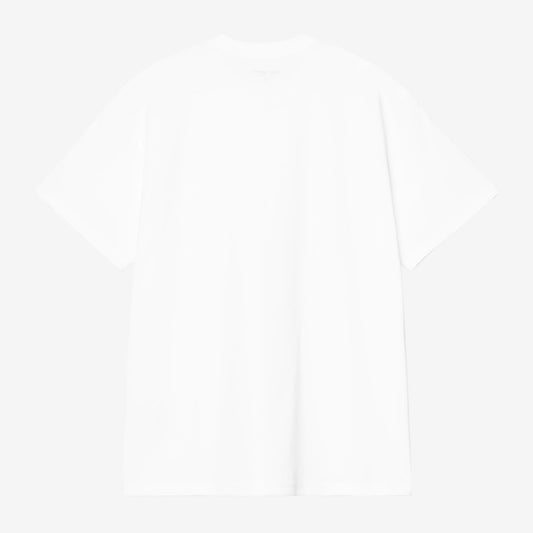 S/S Longhand Pocket T-Shirt - White / Black
