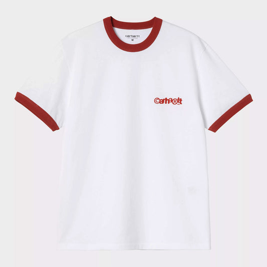 S/S IP Ringer T-Shirt - White / Red