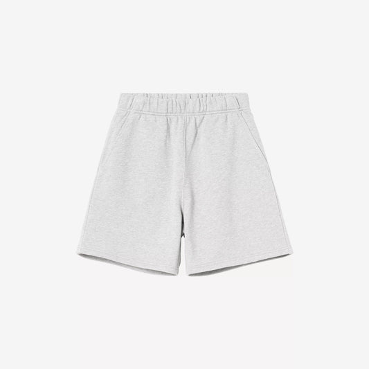 W' Brenta Sweat Short - Ash Heather / White, heavy stone wash