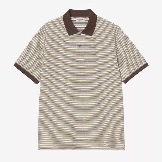 S/S Dion Polo - Dion Stripe, Wax