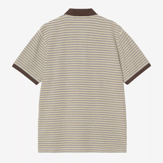 S/S Dion Polo - Dion Stripe, Wax