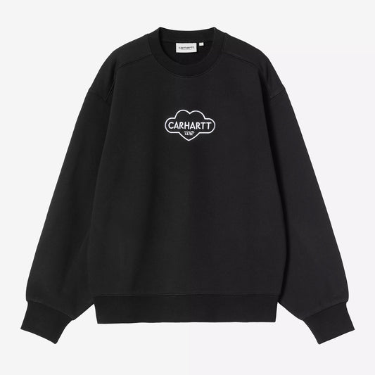 W' Cloud Heart Sweat - Black / White