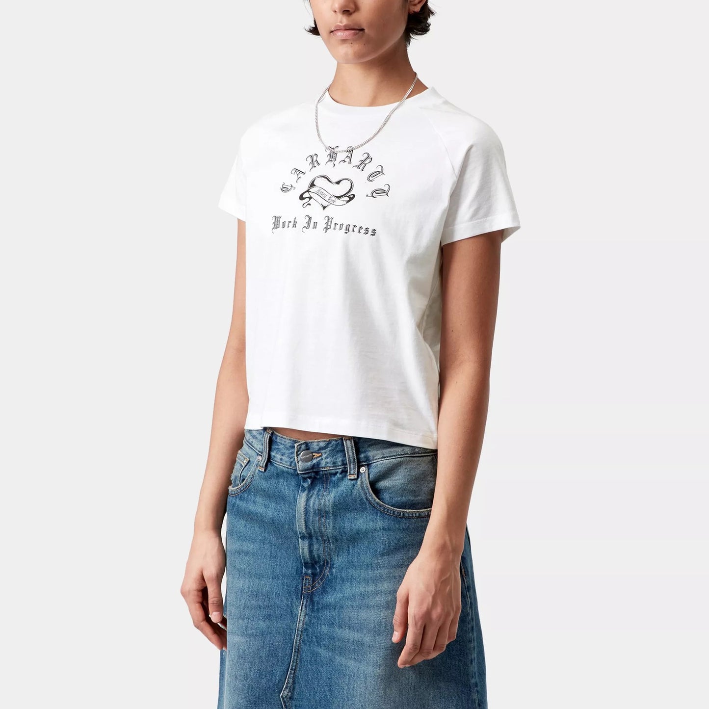 W' S/S Honest Work T-Shirt - White / Black