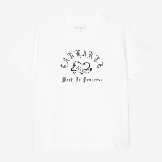 W' S/S Honest Work T-Shirt - White / Black