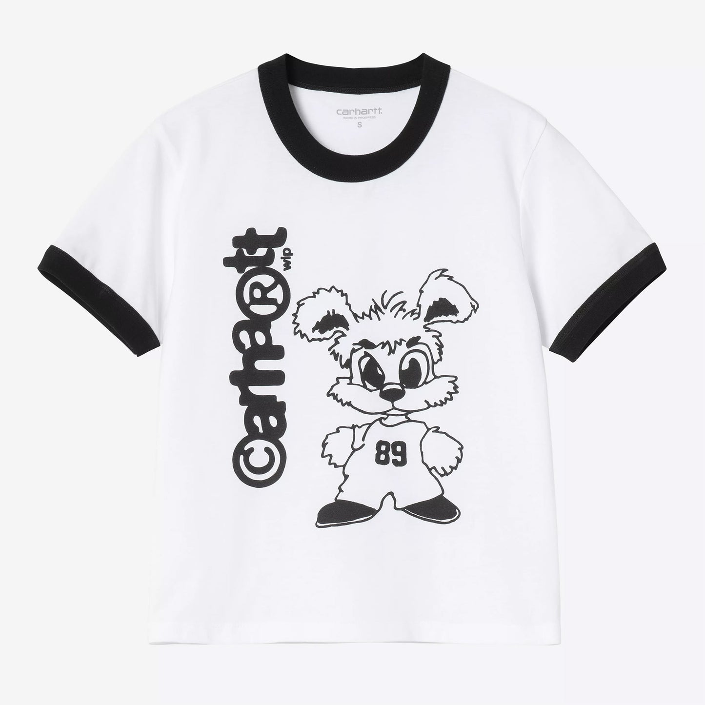 W' S/S IP Ringer T-Shirt - White / Black