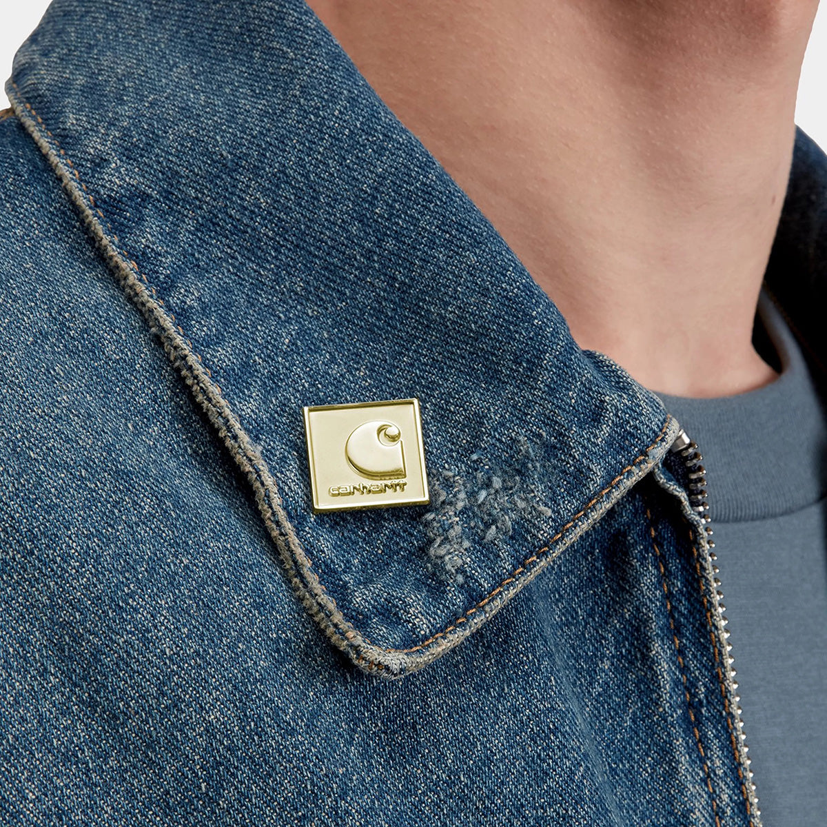 Square Label Pin - Gold