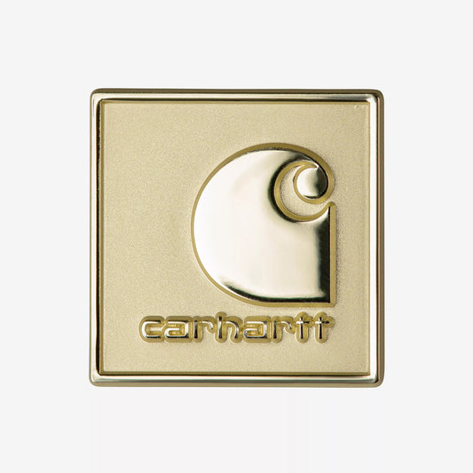 Square Label Pin - Gold