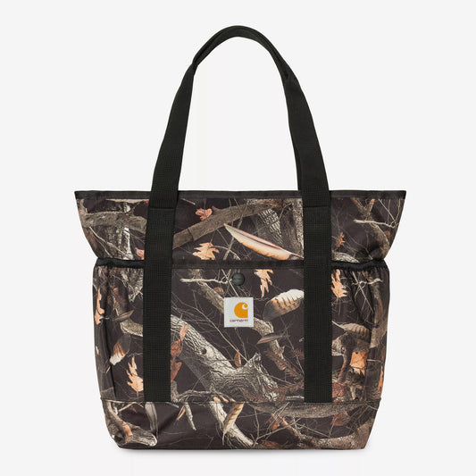 Clapton Tote Bag - Camo Feather Tree, Black