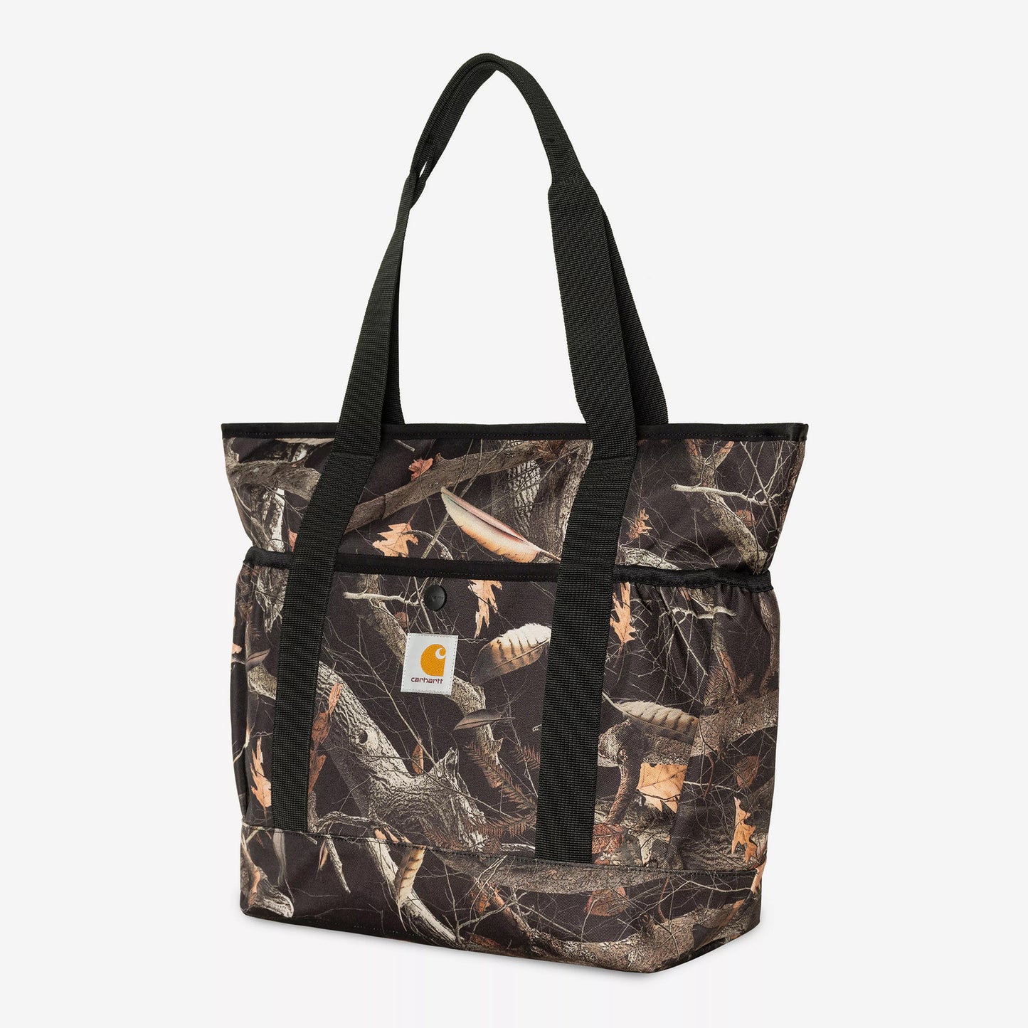 Clapton Tote Bag - Camo Feather Tree, Black