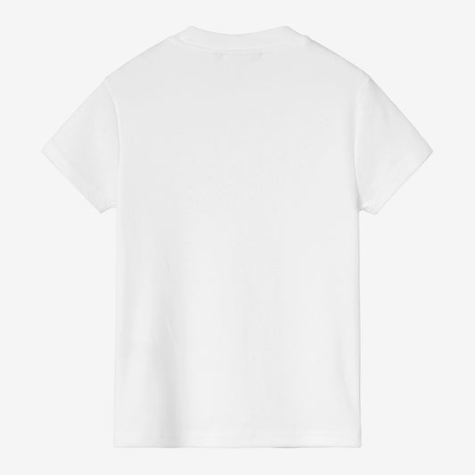 Women's S/S Small Heart Patch T-Shirt - White/Black
