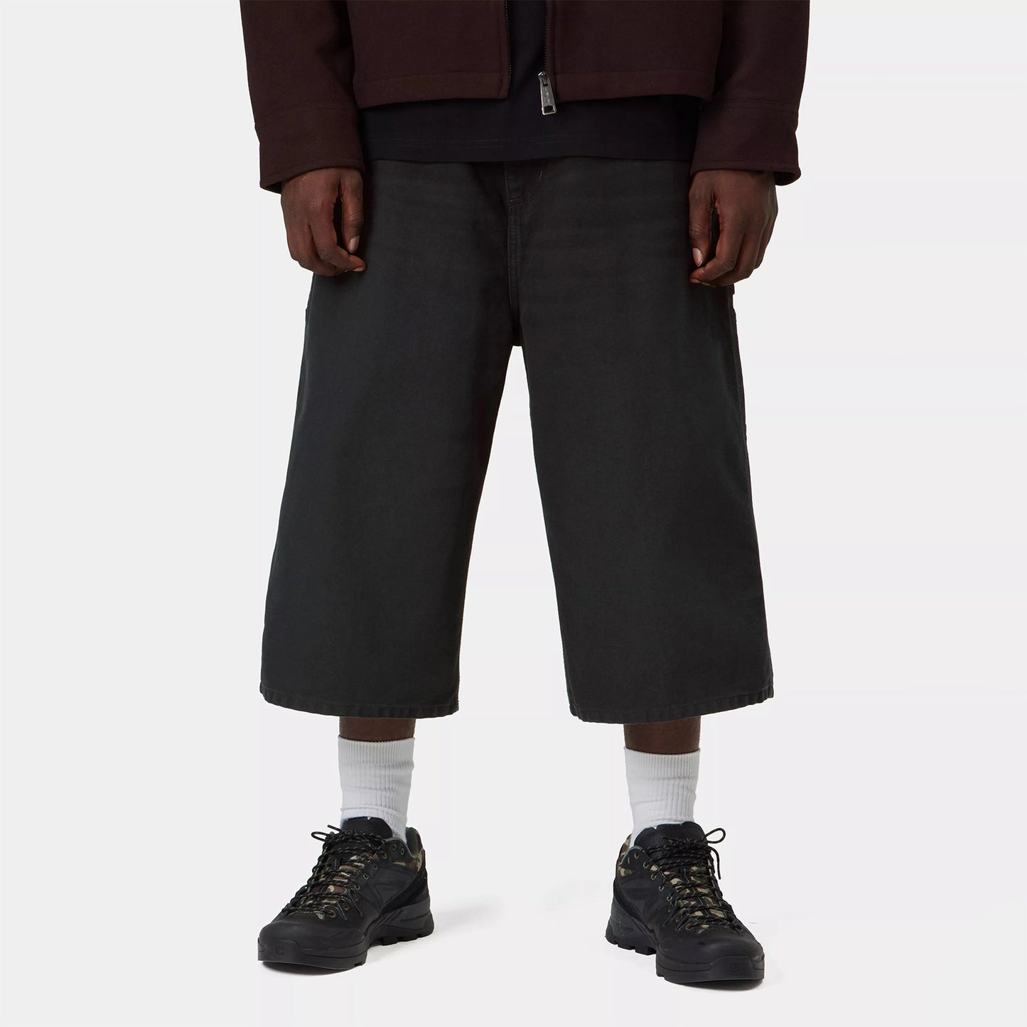 OG Single Knee Long Short - Black stone canvas