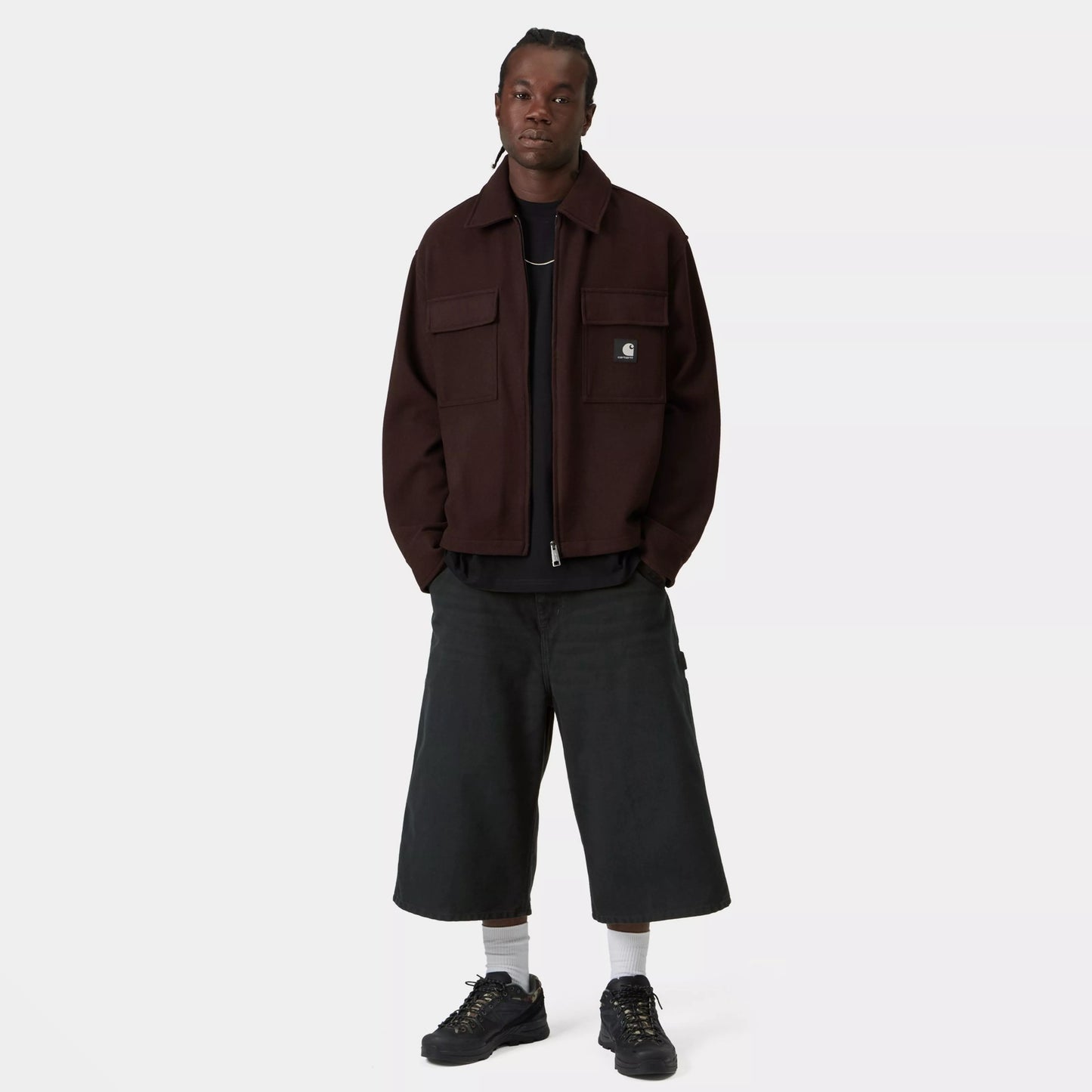 OG Single Knee Long Short - Black stone canvas