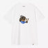 S/S Slingshot T-Shirt - White, heavy enzyme wash