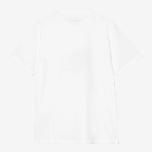 S/S Slingshot T-Shirt - White, heavy enzyme wash
