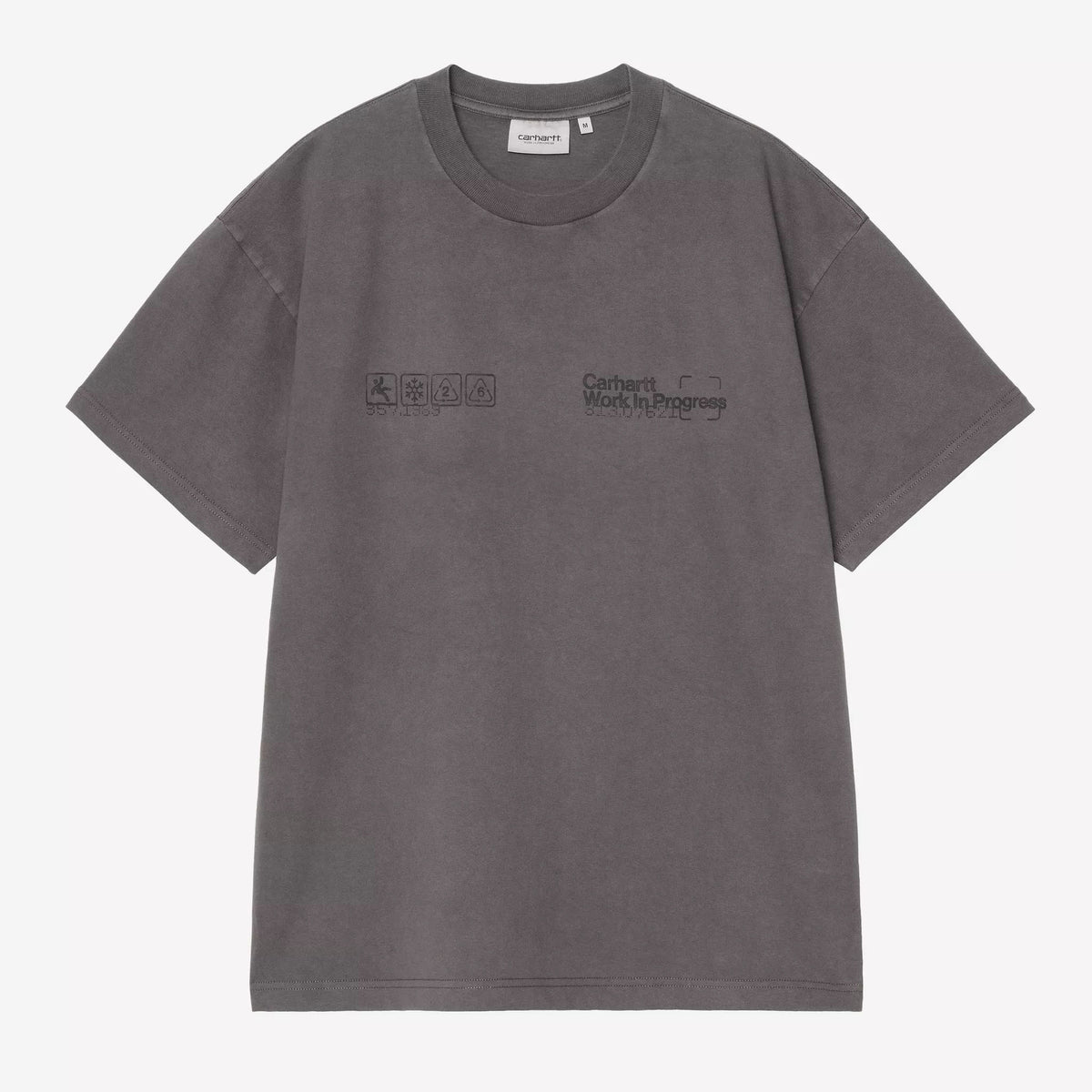 S/S Boxed T-Shirt - Soot, Garment Dyed