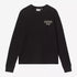 L/S Blackletter Waffle T-Shirt - Black/White