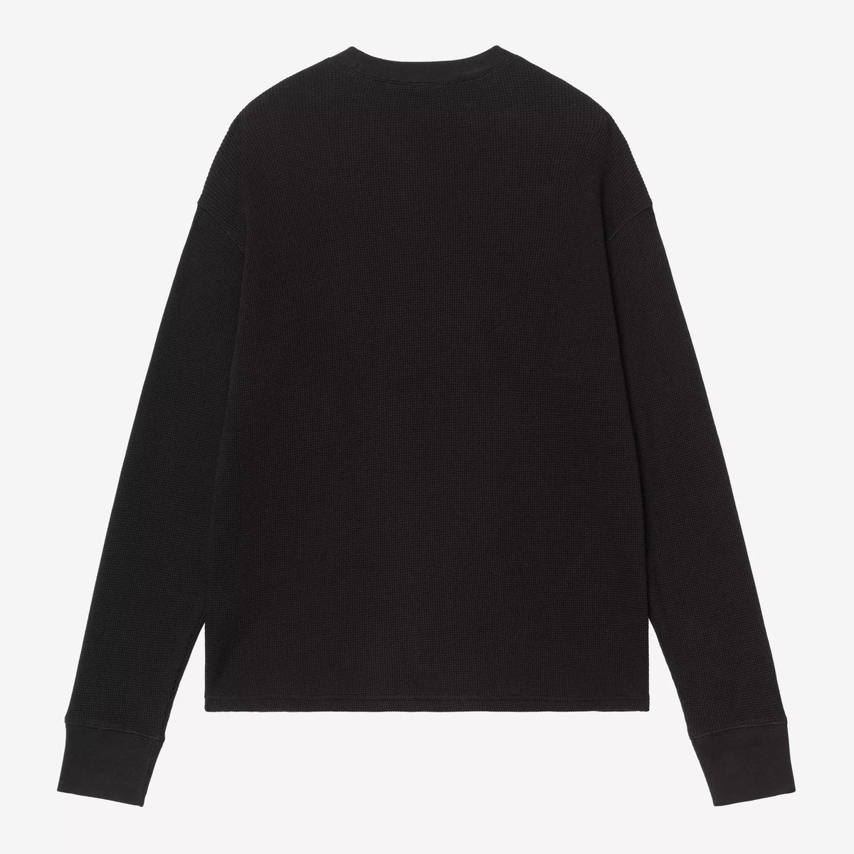 L/S Blackletter Waffle T-Shirt - Black/White
