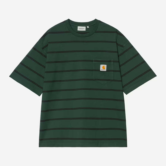 S/S Cardona Pocket T-Shirt - Cardona Stripe/Natural, Garment Dyed