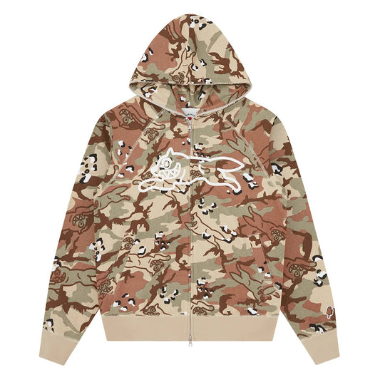Choc Chip Running Dog Zip Through Hood - Camo