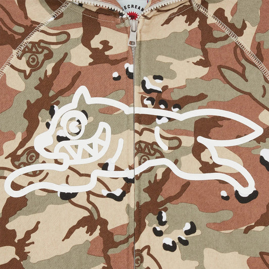 Choc Chip Running Dog Zip Through Hood - Camo