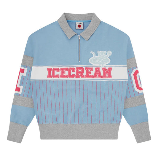 IC Cubs Collared Quarter Zip - Blue / Pink