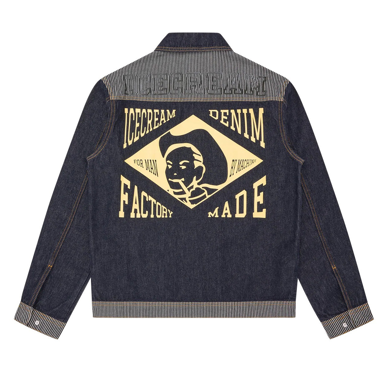 Hickory Panel Denim Trucker Jacket - Indigo