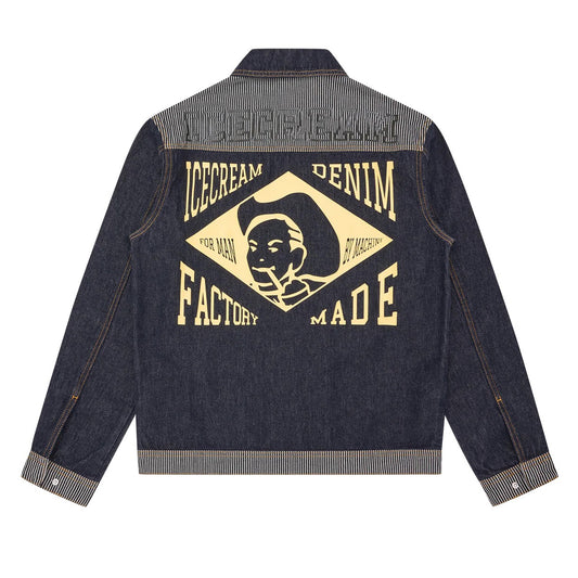 Hickory Panel Denim Trucker Jacket - Indigo