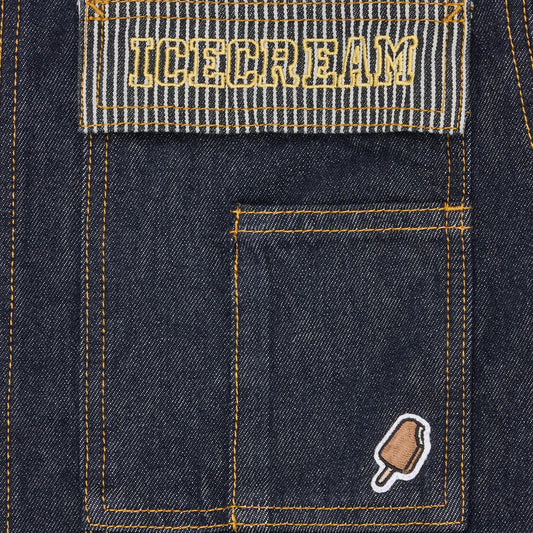 Hickory Panel Denim Trucker Jacket - Indigo