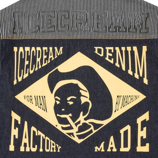 Hickory Panel Denim Trucker Jacket - Indigo