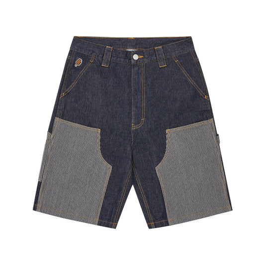 Hickory Panel Denim Carpenter Shorts - Indigo