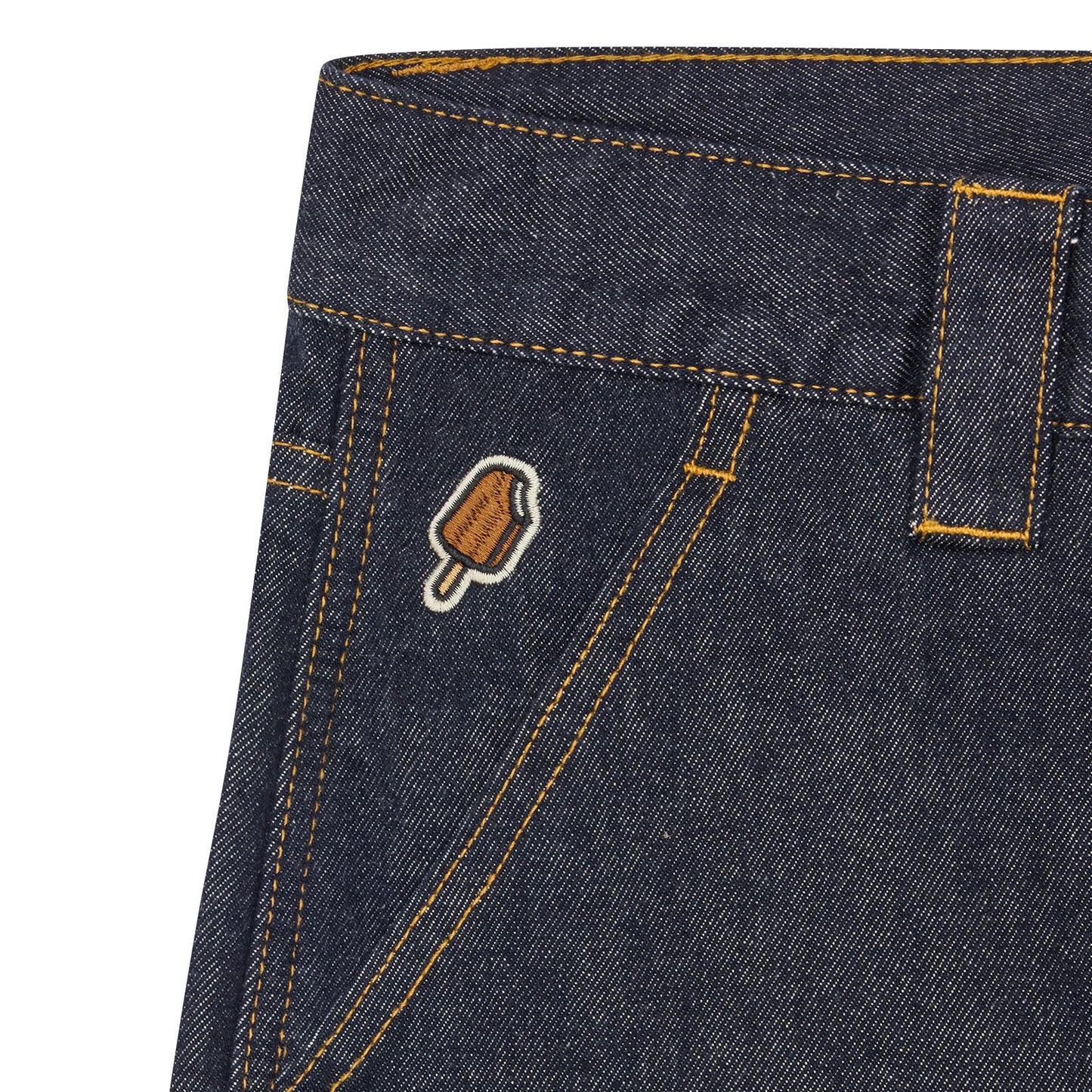 Hickory Panel Denim Carpenter Shorts - Indigo