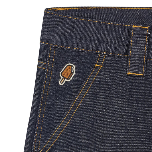 Hickory Panel Denim Carpenter Shorts - Indigo