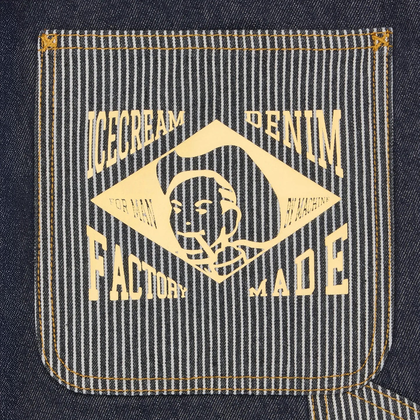 Hickory Panel Denim Carpenter Shorts - Indigo