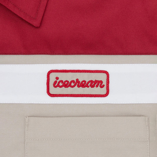 Parlor Work Shirt - Beige / Red