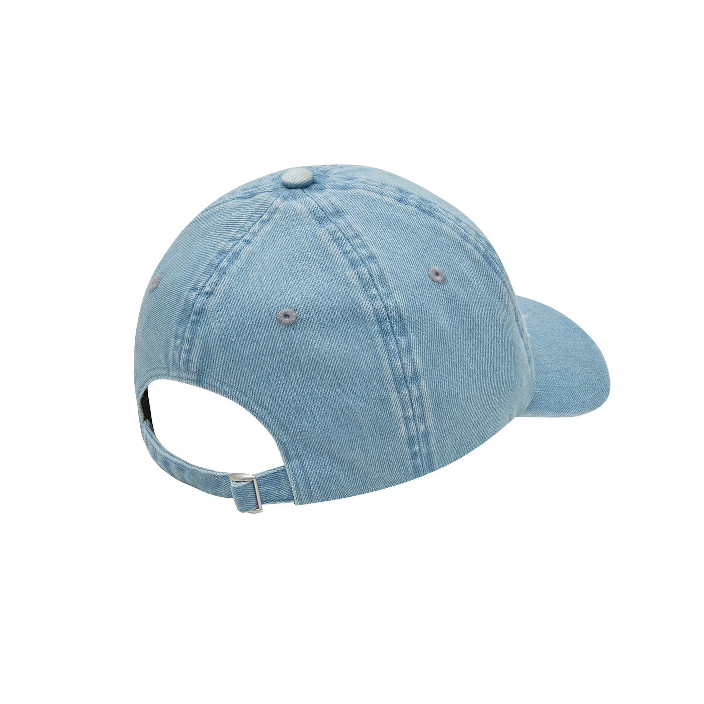 Applique Running Dog Dad Cap - Light Wash Blue