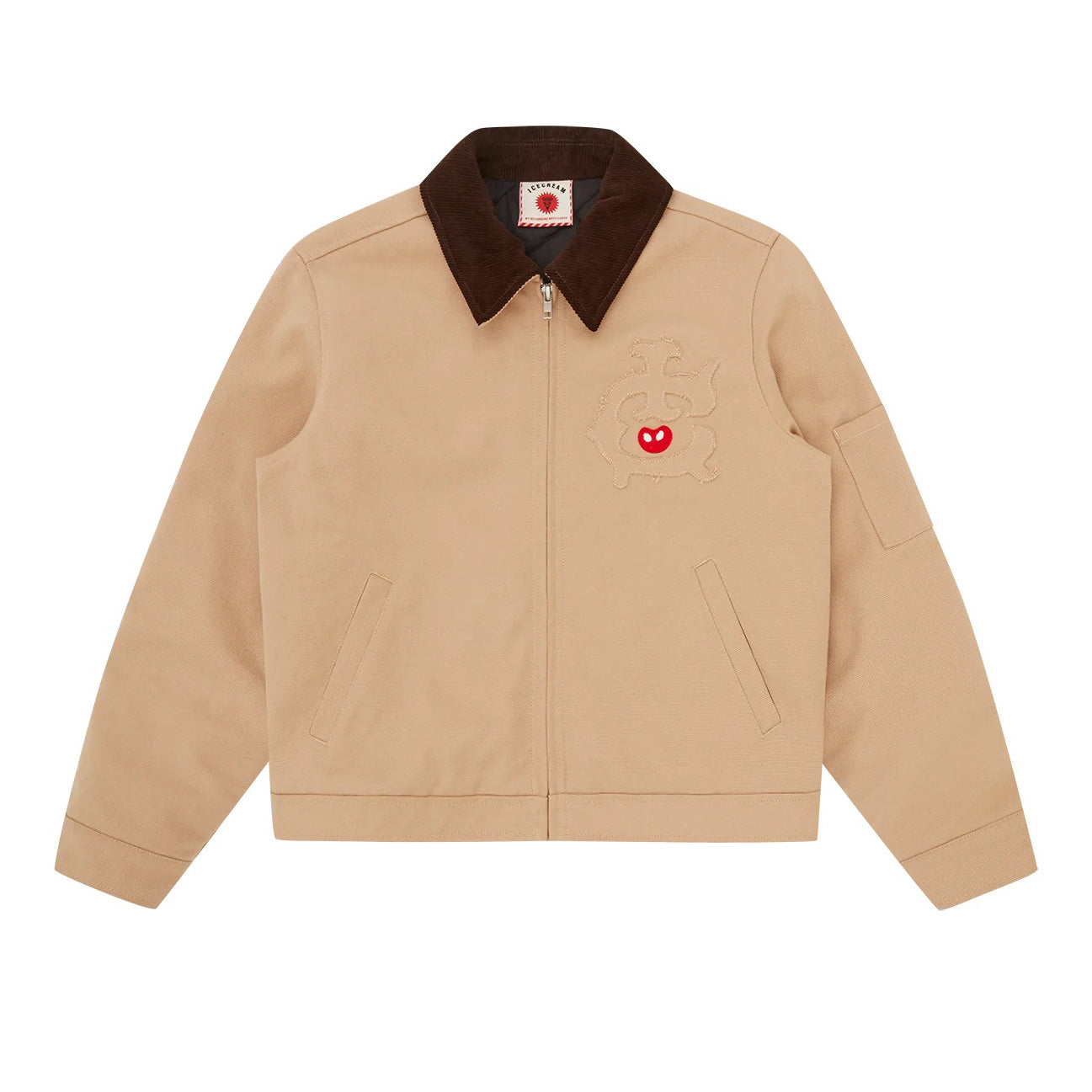 Womens Team IC Cropped Work Jacket - Beige