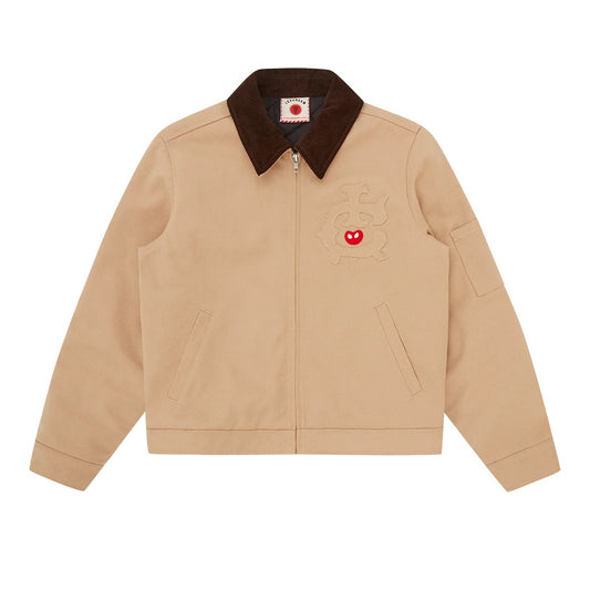Womens Team IC Cropped Work Jacket - Beige