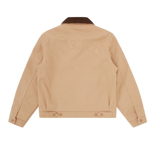 Womens Team IC Cropped Work Jacket - Beige